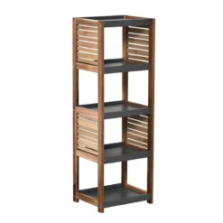 Etagère De Salle De Bain 5 Niveaux H108 Cm En Acacia