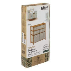 Etagère Double 6 Tiroirs Tidy Box 5Five -Magasin Mobilier etagere double 6 tiroirs tidy box 5five 5