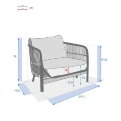 Fauteuil Extérieur 1 Place Deona Acacia Hespéride 11 Fauteuil Extérieur 1 Place Deona Acacia Hespéride -Magasin Mobilier fauteuil exterieur 1 place deona acacia hesperide 5