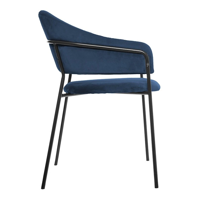 Fauteuil Velours Bleu Siron Atmosphera 4 Fauteuil Velours Bleu Siron Atmosphera – Image 4