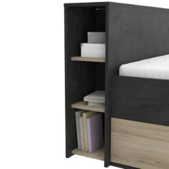 Demeyere Lit 140x190 Cm Pocket Naturel Et Noir -Magasin Mobilier lit 140x190 cm pocket naturel et noir 5