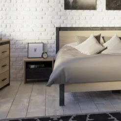 Demeyere Chevet Kansas 1 Tiroir 1 Niche -Magasin Mobilier lit colorado 2 personnes 160x200 cm 2