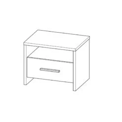 Demeyere Chevet Kansas 1 Tiroir 1 Niche -Magasin Mobilier lit colorado 2 personnes 160x200 cm 5