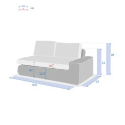 Méridienne Droite De Salon Savinia Coloris Tahini Hespéride -Magasin Mobilier meridienne droite de salon savinia coloris tahini hesperide 3