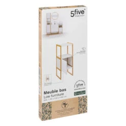 Meuble Bas 1 Porte Blanc Natureo 5Five -Magasin Mobilier meuble bas 1 porte blanc natureo 5five 4