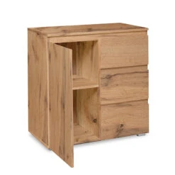 Meuble De Rangement 1 Porte 3 Tiroirs Naturel -Magasin Mobilier meuble de rangement 1 porte 3 tiroirs naturel image 5