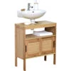 Meuble Sous Lavabo Bambou 2 Portes Coulissantes Mahé
