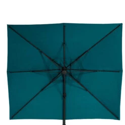 Parasol Décentré Eléa Inclinable Rectangulaire Bleu Canard Hespéride -Magasin Mobilier parasol decentre elea inclinable 3x4 bleu canard hesperide 2