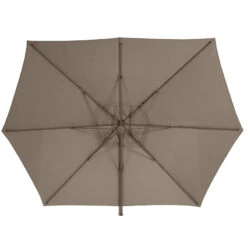 Parasol Décentré Eléa Inclinable Hexagonal Noisette Hespéride -Magasin Mobilier parasol decentre elea inclinable hexagonal noisette hesperide 2