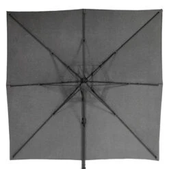 Parasol Décentré Eléa Inclinable Carré Oléfine Anthracite Hespéride -Magasin Mobilier parasol decentre inclinable carre olefine anthracite hesperide 1 2