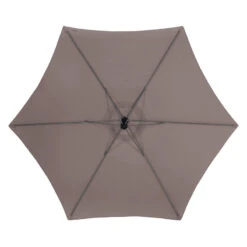 Parasol Décentré Rond Manoa Taupe Hespéride -Magasin Mobilier parasol decentre rond manoa taupe hesperide 4