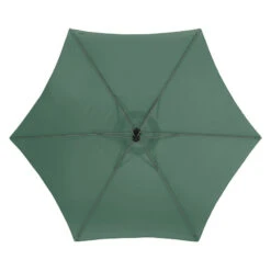 Parasol Décentré Rond Manoa Vert Olive Hespéride -Magasin Mobilier parasol decentre rond manoa vert olive hesperide 2