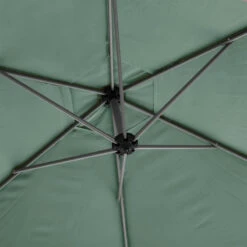 Parasol Décentré Rond Manoa Vert Olive Hespéride -Magasin Mobilier parasol decentre rond manoa vert olive hesperide 4