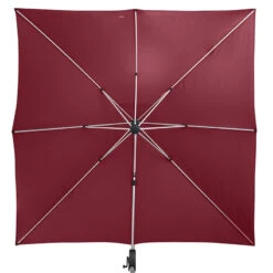 Parasol Déporté Carré Equador Bordeaux Hespéride -Magasin Mobilier parasol deporte carre equador bordeaux hesperide 3