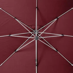 Parasol Déporté Carré Equador Bordeaux Hespéride -Magasin Mobilier parasol deporte carre equador bordeaux hesperide 4