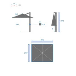 Parasol Déporté Rectangulaire Equador Ardoise Hespéride 15 Parasol Déporté Rectangulaire Equador Ardoise Hespéride -Magasin Mobilier parasol deporte rectangulaire equador ardoise hesperide 1 7