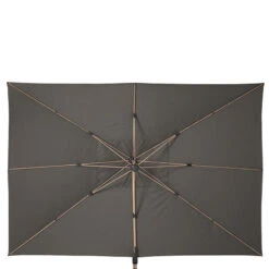 Parasol Déporté Rectangulaire Soly Honey Et Charbon Hespéride -Magasin Mobilier parasol deporte rectangulaire soly honey et charbon hesperide 2