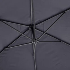 Parasol Déporté Rond Janeiro Ardoise Hespéride -Magasin Mobilier parasol deporte rond janeiro ardoise hesperide 7