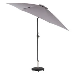 Parasol Droit Rond 2,7m Sisko Ardoise Hespéride -Magasin Mobilier parasol droit rond 27m sisko ardoise hesperide 1 2
