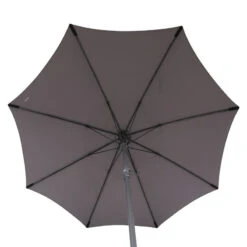 Parasol Droit Rond 2,7m Sisko Ardoise Hespéride -Magasin Mobilier parasol droit rond 27m sisko ardoise hesperide 1 4