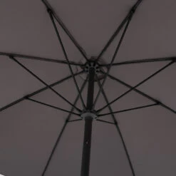 Parasol Droit Rond 2,7m Sisko Ardoise Hespéride -Magasin Mobilier parasol droit rond 27m sisko ardoise hesperide 1 5