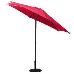 Parasol Droit Rond 2,7m Soya Grenade Hespéride -Magasin Mobilier parasol droit rond 27m soya grenade hesperide 2