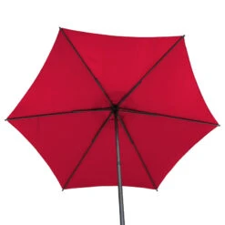 Parasol Droit Rond 2,7m Soya Grenade Hespéride -Magasin Mobilier parasol droit rond 27m soya grenade hesperide 4