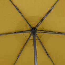 Parasol Droit Rond 2,7m Soya Jaune Moutarde Hespéride -Magasin Mobilier parasol droit rond 27m soya jaune moutarde hesperide 3