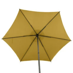 Parasol Droit Rond 2,7m Soya Jaune Moutarde Hespéride -Magasin Mobilier parasol droit rond 27m soya jaune moutarde hesperide 4