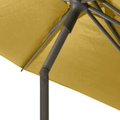 Parasol Droit Rond 2,7m Soya Jaune Moutarde Hespéride -Magasin Mobilier parasol droit rond 27m soya jaune moutarde hesperide 5
