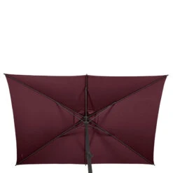 Parasol Mat Central 2x3 M Loompa Bordeaux Hespéride -Magasin Mobilier parasol mat central 2x3 m loompa bordeaux hesperide 4
