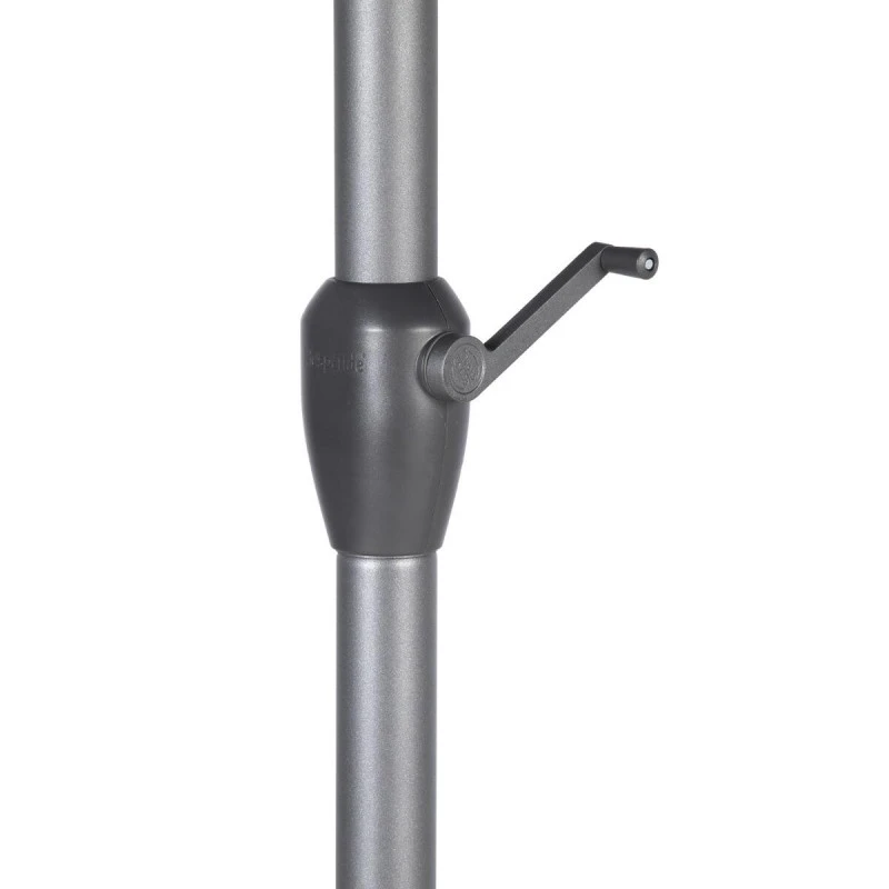 Parasol Mat Central Rond 3m Loompa Ardoise Hespéride 6 Parasol Mat Central Rond 3m Loompa Ardoise Hespéride – Image 6