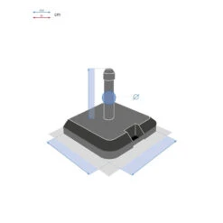 Pied De Parasol à Roulettes Opaneo 39kg Hespéride -Magasin Mobilier pied de parasol a roulettes opaneo 39kg hesperide 4