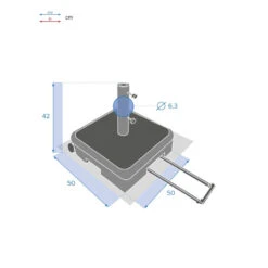 Pied De Parasol Valise à Roulettes Lostano 40kg Hespéride -Magasin Mobilier pied de parasol valise roulettes lostano 40kg hesperide 5