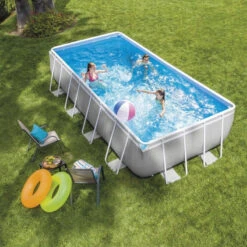Piscine Tubulaire Prism Rectangulaire 4.88 X 2.44 X 1.07m Intex + Accessoires -Magasin Mobilier piscine tubulaire prism rectangulaire 488 x 244 x 107m intex accessoires 2