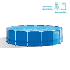 Piscine Tubulaire Ronde Intex 4,57 X 1,22 M Avec Accessoires Intex -Magasin Mobilier piscine tubulaire ronde intex 457 x 122 m avec accessoires intex 2