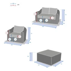 Salon 4 Places Moorea Savana Hespéride -Magasin Mobilier salon 4 places moorea savana hesperide 3