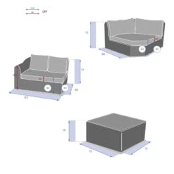Salon Angle Moorea 5 Places Savana Hespéride -Magasin Mobilier salon angle moorea 5 places savana hesperide 9