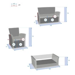 Salon Bora-bora Terre Ombre 4 Places Hespéride -Magasin Mobilier salon bora bora terre ombre 4 places hesperide 3