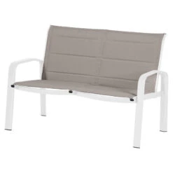 Salon De Jardin 4 Places Elyn Noisette / Blanc Hespéride -Magasin Mobilier salon de jardin 4 places elyn noisette blanc hesperide 1 2