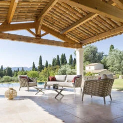 Salon De Jardin 5 Places Embruns Praline / Noisette Hespéride