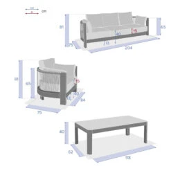 Salon De Jardin 5p Paradize Hespéride -Magasin Mobilier salon de jardin 5p paradize hesperide 8