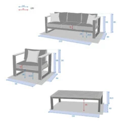 Salon De Jardin Emperia 5p En Aluminium Et Acacia Hespéride -Magasin Mobilier salon de jardin emperia 5p en aluminium et acacia hesperide 3