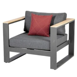 Salon De Jardin Emperia 5p En Aluminium Et Acacia Hespéride -Magasin Mobilier salon de jardin emperia 5p en aluminium et acacia hesperide 4