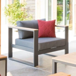 Salon De Jardin Emperia 5p En Aluminium Et Acacia Hespéride -Magasin Mobilier salon de jardin emperia 5p en aluminium et acacia hesperide 6