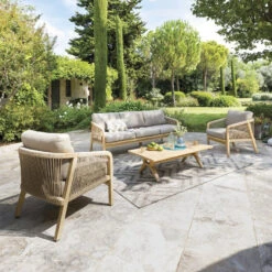 Magasin Mobilier 15 Salon De Jardin En Bois 5p Papouasie Hespéride