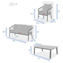 Salon De Jardin Oriengo 5 Places Anthracite/graphite Hespéride -Magasin Mobilier salon jardin oriengo 5 places anthracite graphite hesperide 9