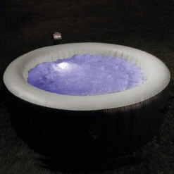 Spa Gonflable 6 Places Bulles Et Leds Blue Navy Intex -Magasin Mobilier spa gonflable bulles et leds 6 places blue navy intex 2