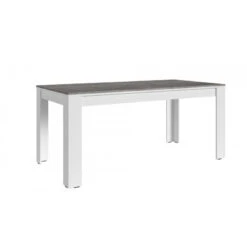 Table à Manger 180cm Blanc Et Gris Béton Gent