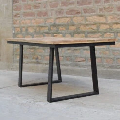 Table à Manger Bois Et Pieds Métal En U -Magasin Mobilier table a manger bois et pieds metal en u 4